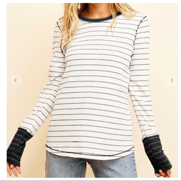 It’s all about the stripes! Reverse stitch long sleeves striped top - Picture 6 of 6